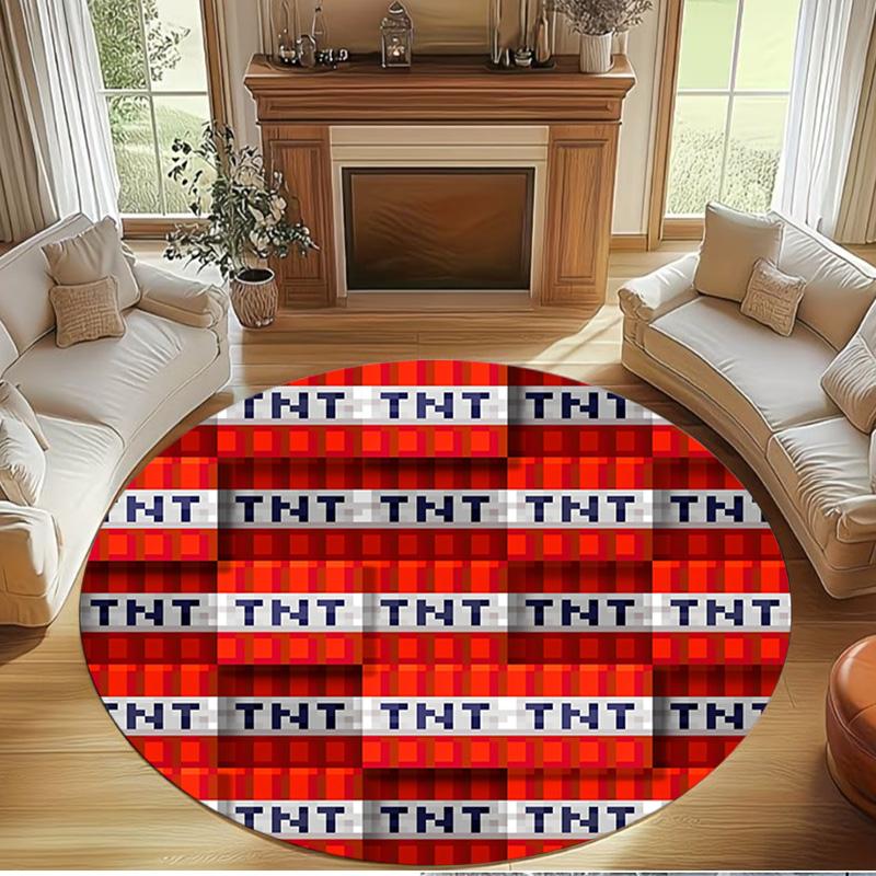Gamer Print Round Rug, Washable Floor Carpet, For Entryway Dorm Laundry Room Office Study, Home Decor Birthday Christmas Gift