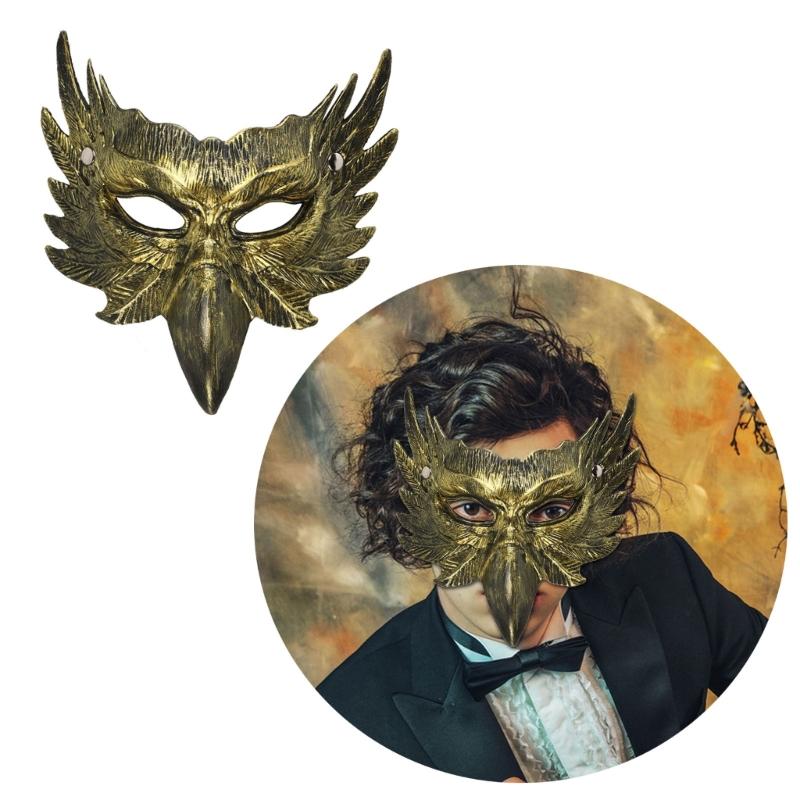 1 Piece PU Hawks Face Mask Comfortable Fit For Halloween Celebration Themed Parties And Role Plays