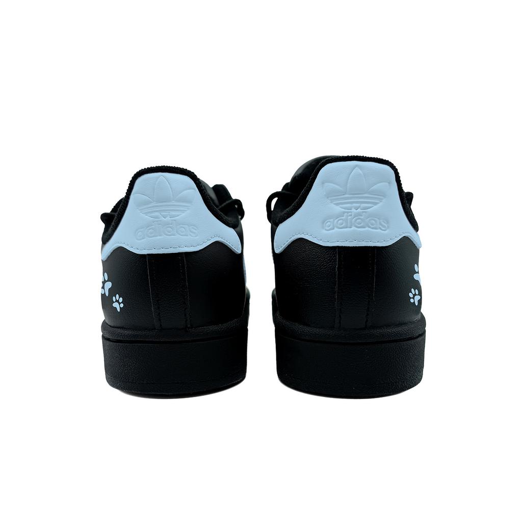 adidas Originals Superstar 2 Slijtvast Slijtvast Lage top Skateboard Schoenen Dames Zwart Blauw JI0079( team927-)