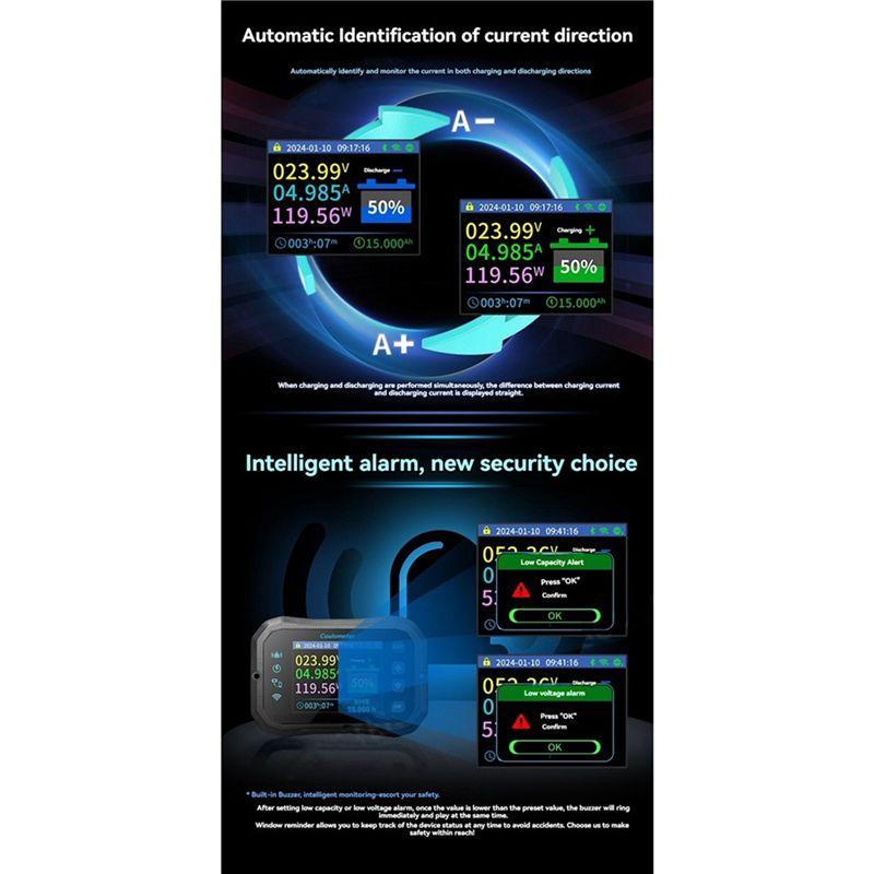 M-Modern-KM140F Wifi Coulomb Meter 400A Volt-Ammeter Power RV Battery Capacity Tester Monito For All Batteries