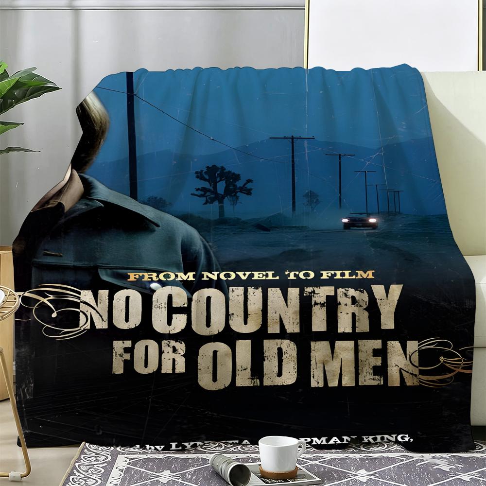 Movie N-No Country for Old Men Throw Soft Warm Flannel Fleece Throw Blanket, Cozy Plush for Sofa Bed & All Seasons 75x90cm