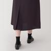 MUJI Women's Brushed Jumper Skirt, BC2K0A4A, Bordeaux, Size XS