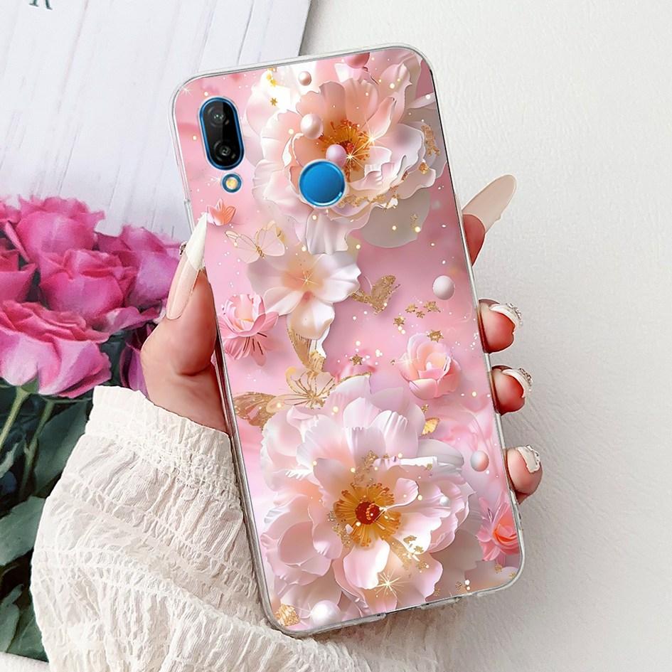 Case For Huawei P20 Lite Cover ANE-LX1 ANE-LX2 ANE-LX3 New Fashion Butterfly Soft Silicon Cover For Huawei P20Lite Nova 3e Funda