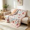 NOUVELLE couette d'été en coton lavé, couette climatisée, douce et respirante, fine, imprimée marguerite, couvre-lit, couvre-lit, textiles de maison