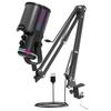 Professional Condenser Microphone USB Dynamic Microphone With Mute Button Gaming Mic For Studio Singing Podcasts Live Broadcast