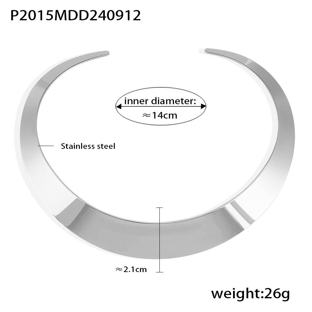 Европейский и американский панк-стиль чокер из нержавеющей стали: Трендовое, смелое открытое колье для женщин