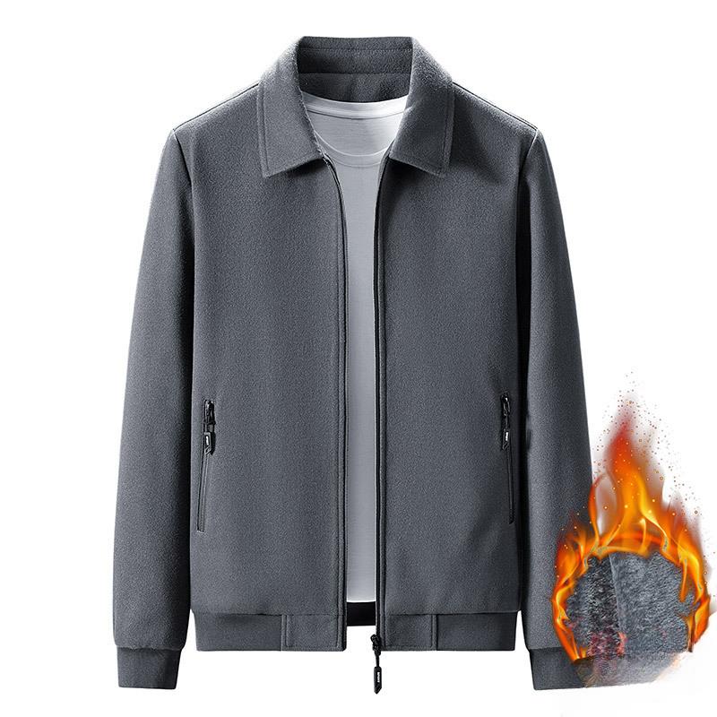 

Классическая флисовая административная куртка Cadre для весны, осени и зимы, мужская и женская куртка со стоячим воротником 4XL серый