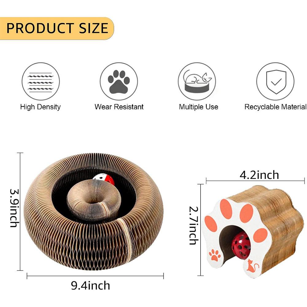 Magic Organ Cat Scratching Board Interactive Scratcher Cat Toy Cat Accordion Toy Cat Grinding Claw Scratching Board Pet Supplies