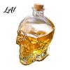 Brandy Glass Bottle With Cork Skull Shaped Decanter 3D Gothic Whiskey with