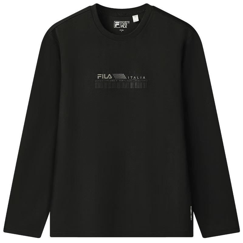 FILA Men's Basic Round Neck Knit Long Sleeve T-Shirt