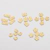 14K Gold-Filled Cherry Blossom & Heart Charm Rectangle Pendant for DIY Bracelets