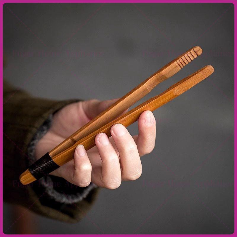 Handmade Bamboo Tea Clips, Tea Cup Holders, Tweezers, Chinese Tea Set Accessories