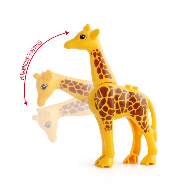 JLB Animal Assembly Puzzle and Building Blocks Gift Set: Giraffe & Polar Bear Variety