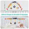 Baby Stroller Arch Toy Soft Cloth Toy Pram Activity Bouncer Toy Sensory Development Arch Newborns Car Seat Toy Fine Motor Skills