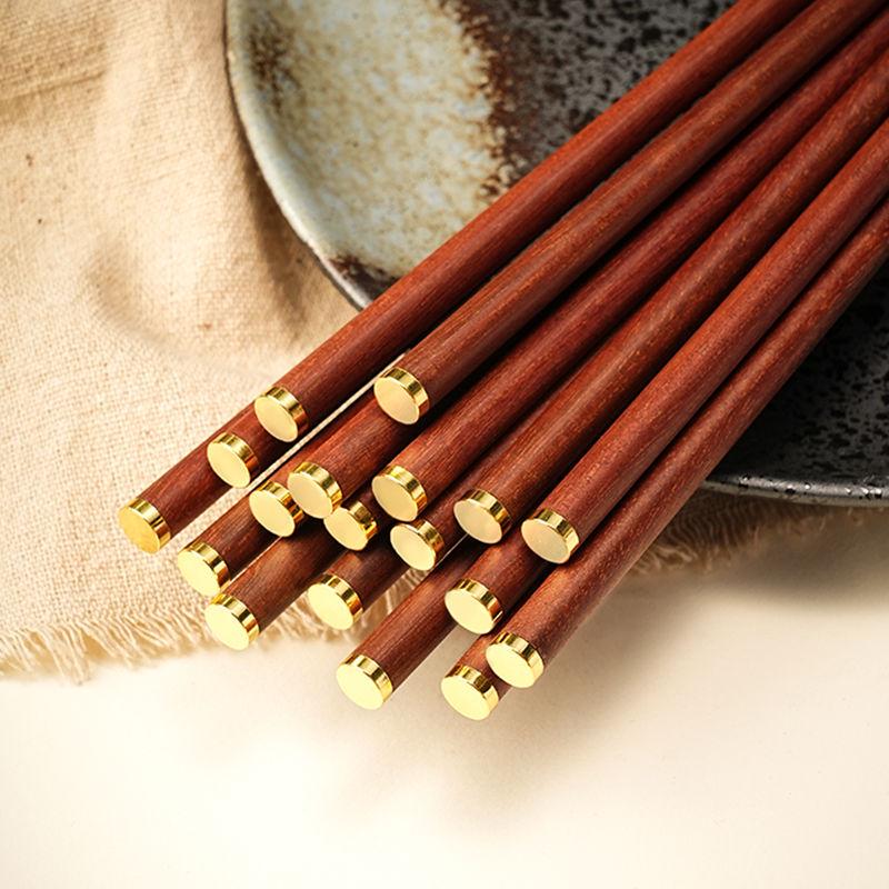 Red Sandalwood Chopstick Gift Set: Unlacquered, Unwaxed Solid Wood for One Person