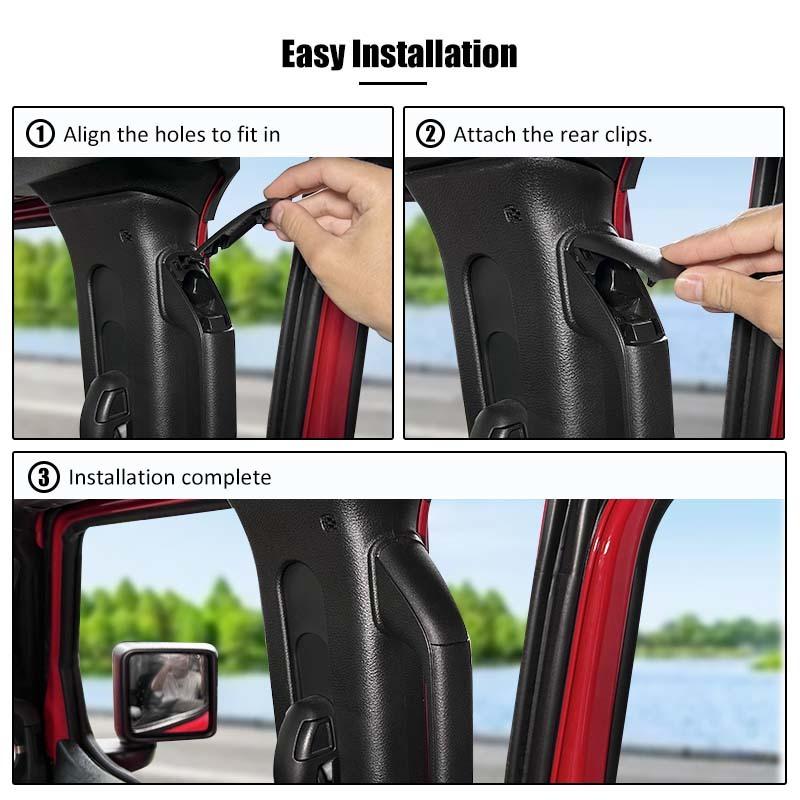 Adesivi Copriforo Maniglia Montante A/B Auto Per Jeep Wrangle JL Per JT Gladiator 2024 Su Accessori Esterni