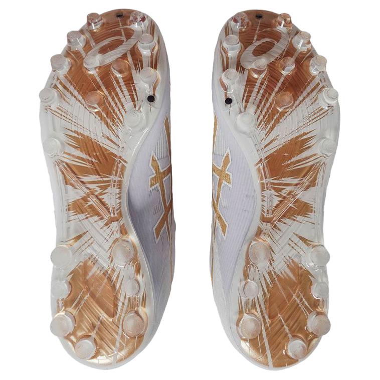 New ASICS DS LIGHT ACROS PRO 3 Soccer Shoes Unisex White Gold 1103A129-101