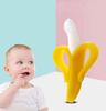Baby Teether Silicon Tooth Gum Banana Training Toothbrush Teething Toy Soft Molar Rod Dental Glue For Baby Infant Toddler Kids