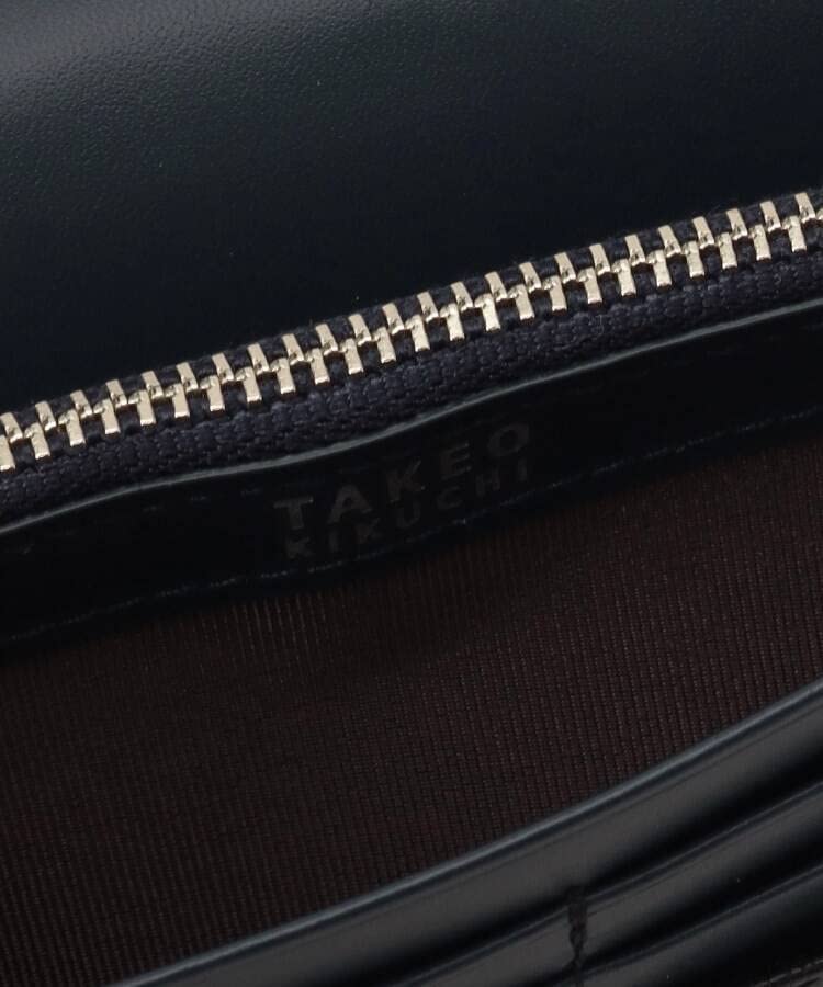 color scheme embossed leather long wallet G8701293 Black [Takeokikuchi] Wallet, Men's (619) 00(FREE)