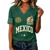 Women Casual V Neck Short Sleeve T Shirt Letter Print Top Lightweight Breathable Summer Tee Shirt