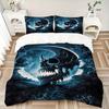 3pcs Moon Skull Bedding Set, Includes Without Pillow Inserts, Soft Comfortable Bedding Set,All-Season Use A0924060