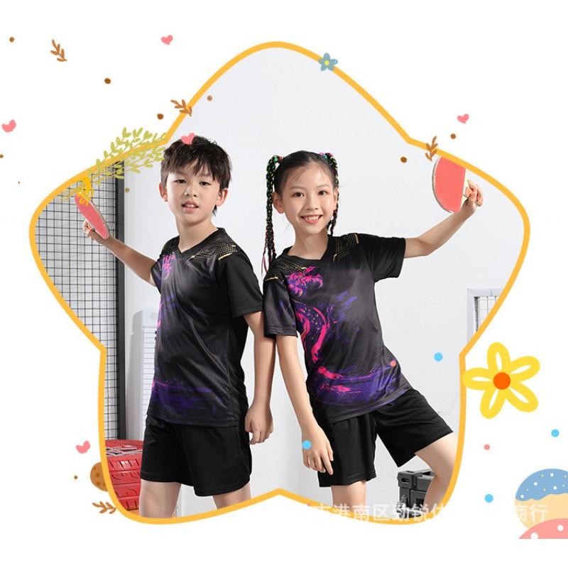 Kids Quick-Dry Badminton Set Sportswear Uniform Training Practice Lightweight Athletic Outfit