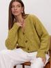 2026 New Lazy Style Wool Blend Cardigan Women Loose Knit Coat Soft Long Sleeve Sweater