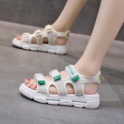 Sandales Chaussures Muffin à Plateforme Velcro Mode Femme