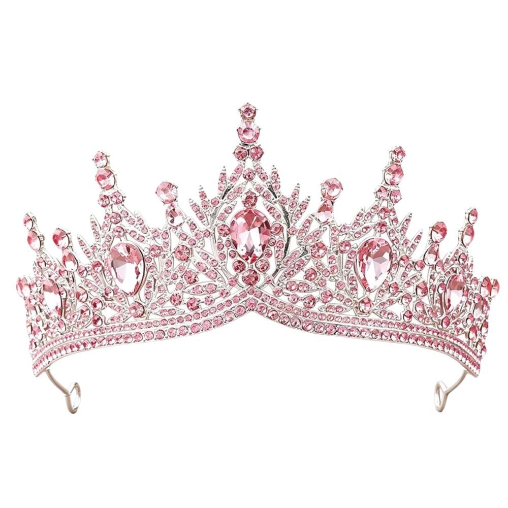 Shining Crystal Crystal Crown Headband Polished Finish Bridal Crown Tiara  Birthday Gift