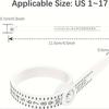 5pcs/set Easy-to-Use Ring Sizer Tool - Reusable Finger Measuring Gauge, US Sizes 1-17, Perfect for Online Jewelry Shopping (White)