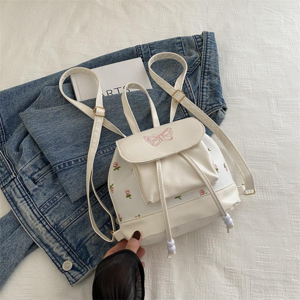 Modischer Damenrucksack mit großer Kapazität, Zugband, PU-Leder, Umhängetasche, Handtasche, Schulrucksack für Damen