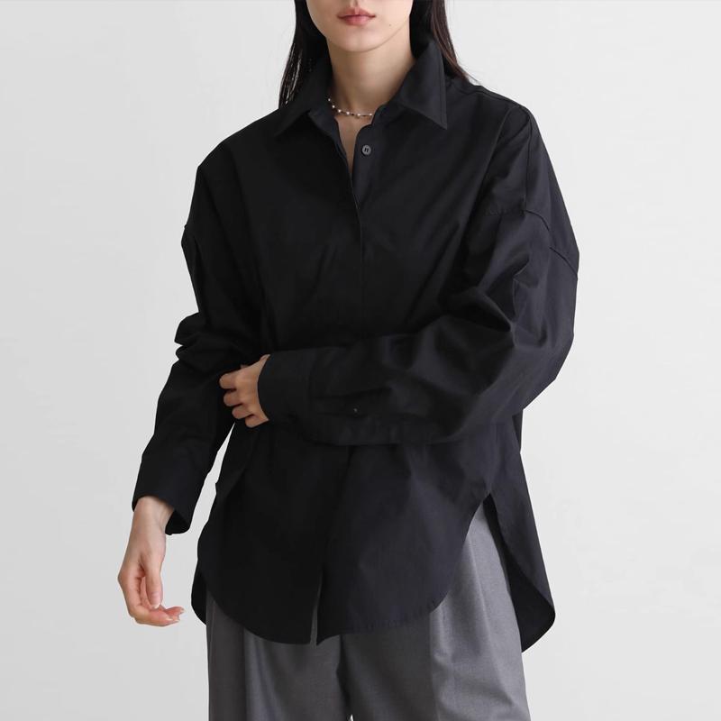 Johnature Casual Fashion Shirt Women Spring Summer Korean Loose Fitting Turn-down Collar Simple Shirts