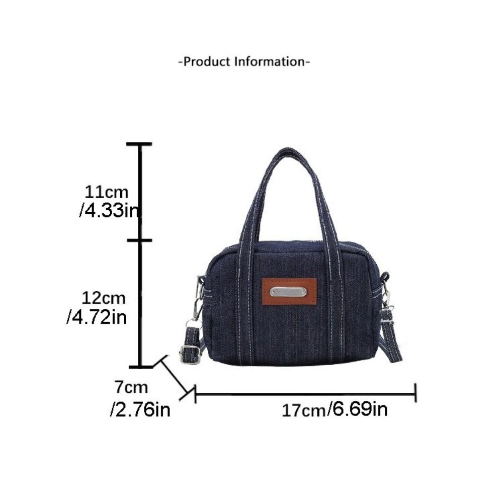 Street Style Denim Shoulder Bag Square Crossbody Bag Lightweight Women Handbag  Boy
