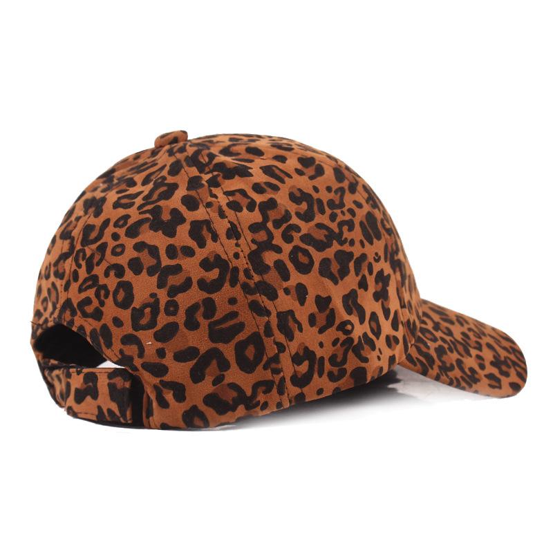 Leopard Print Hat Wome Winter Warm Baseball Cap