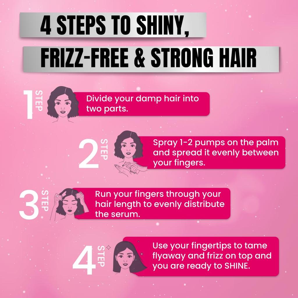 Sesa Pro Shine Hair Serum For Women 100ml 2X Shine Frizz Free 48H Glossy Finish For Dry Rough Hair With Avocado & Omega 3