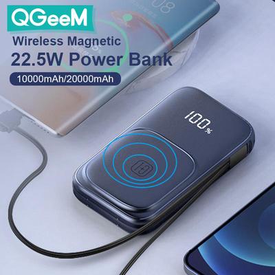 10000mAh 20000mAh 15W Magnetic Wireless Charger Power Bank 22.5W Fast Charge Powerbank Portable External Battery For iPhone 12 13 Pro Max With Cable