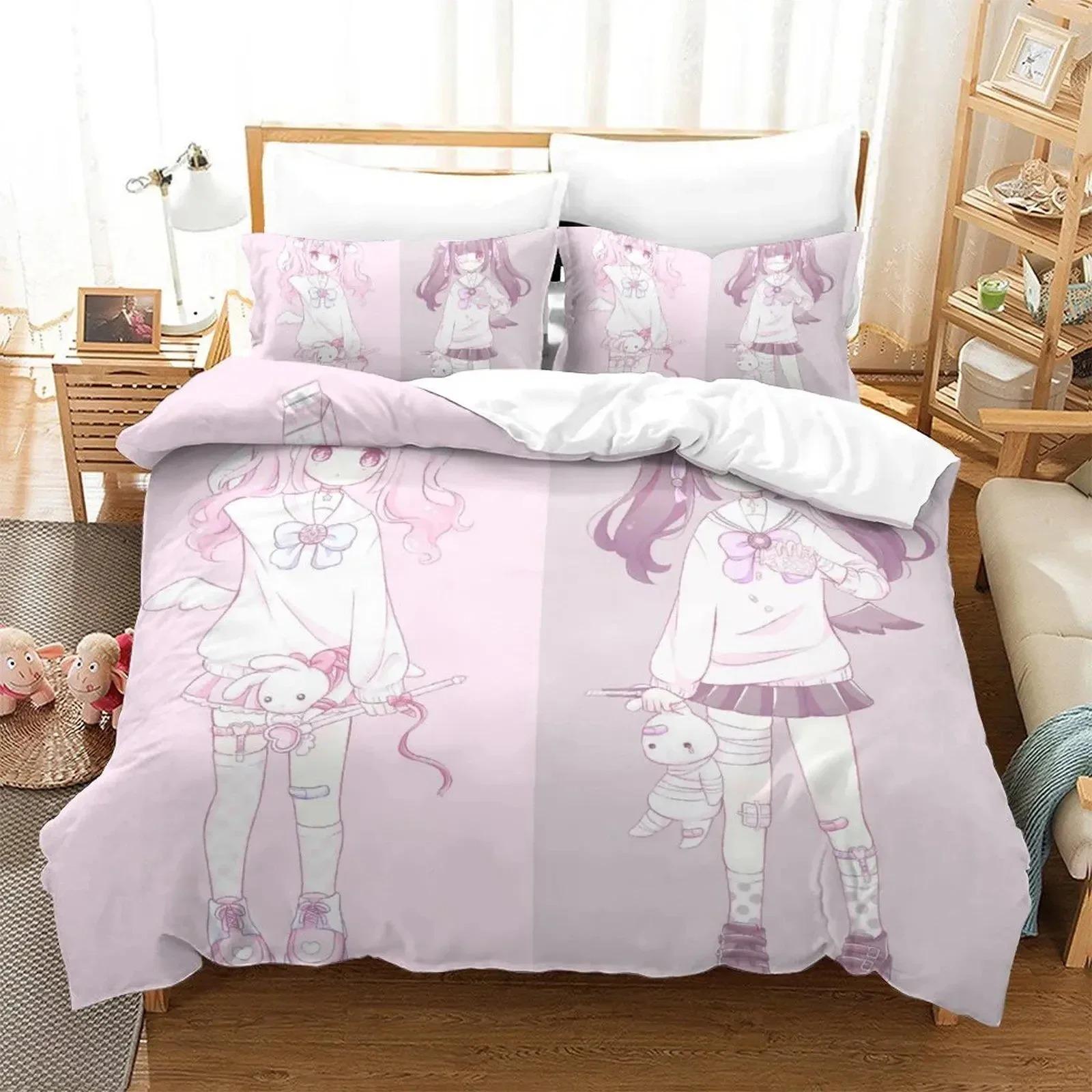 

Аниме Эстетика Девушка Искусство Клубника Постельное белье Пододеяльник Постельный комплект Одеяло Чехол Наволочка Одеяло King Queen Size Мальчики Взрослые EU Single 135x200cm