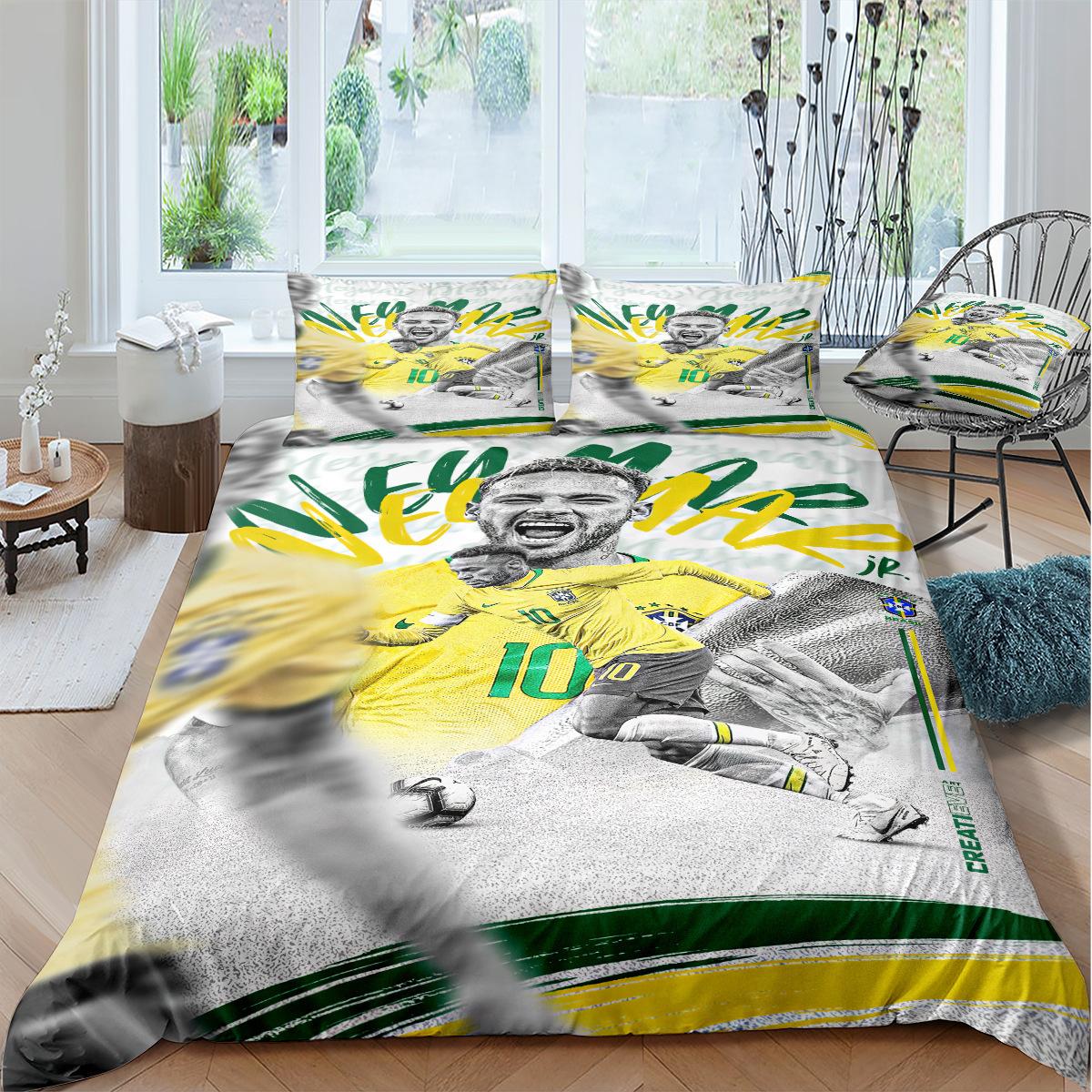 

Звезда футбола Цифровая печать Набор из трех предметов 3D шлифовка Набор из четырех предметов 90 * 200