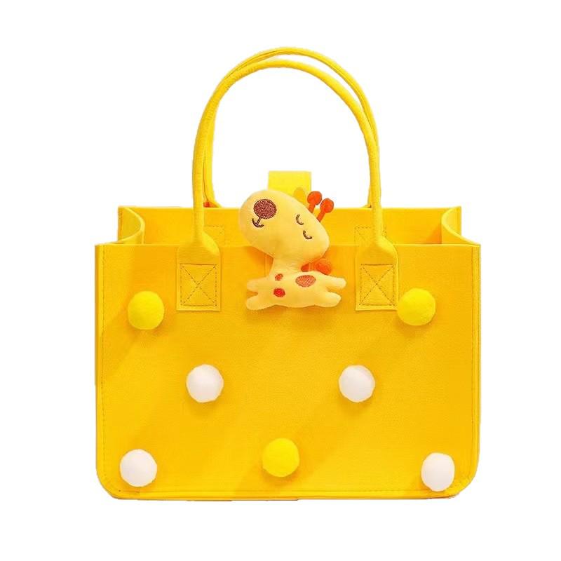 Customizable Cartoon Felt Handbag for Parties & Gift Bags