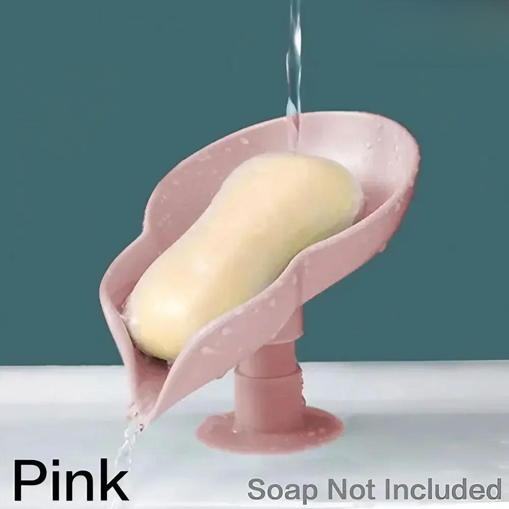 

Мыльница в форме листа, автоматический дренаж, мылосберегающий органайзер для ванной комнаты, держатель для душа, раковины, столешницы, домашний декор