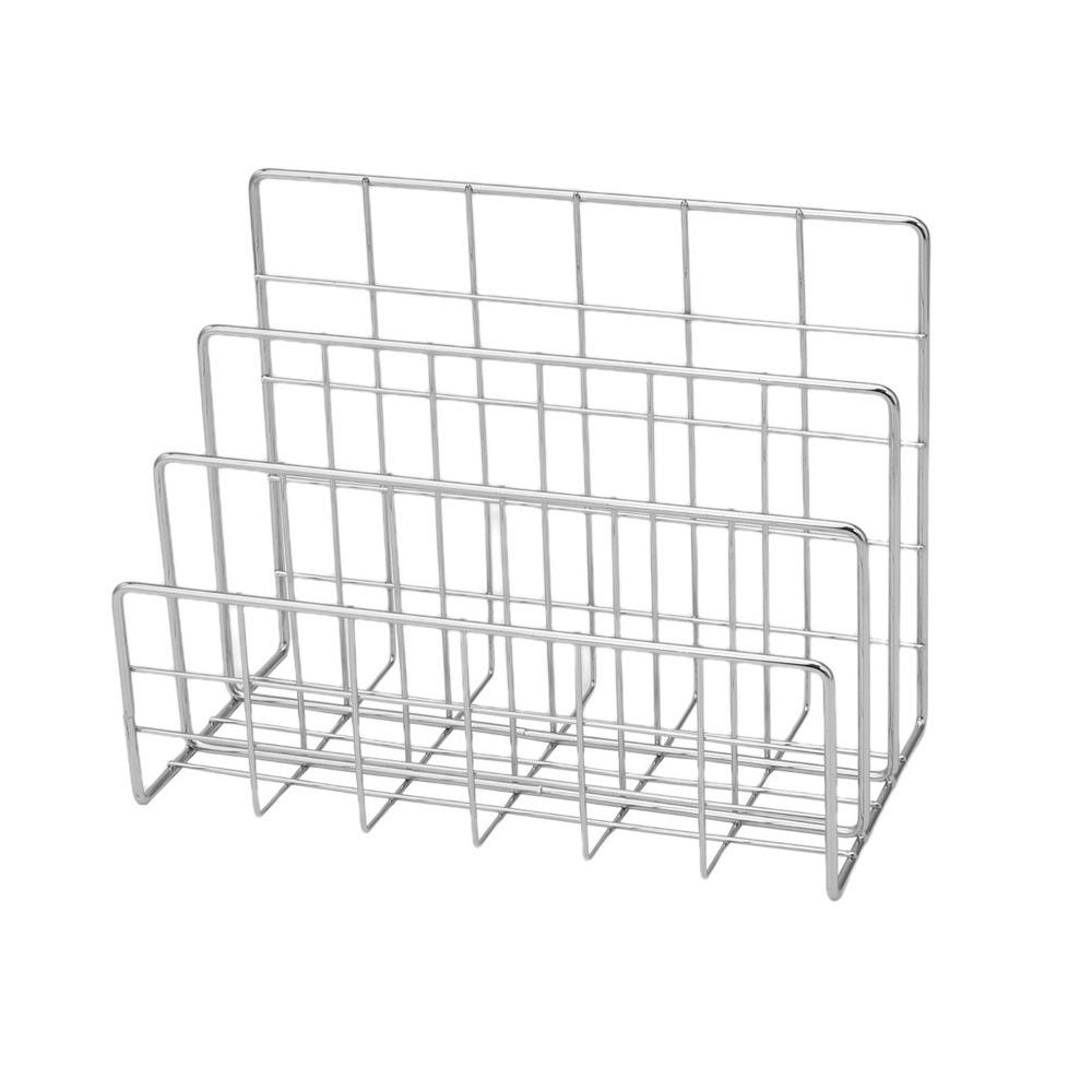 Metal Book Record Holder Durable Document Storage Shelf File Sorter Organizer  Desk Accessories