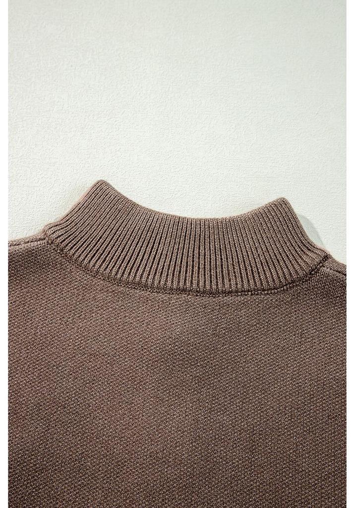 European & American Floral Jacquard Knit Half-Zip Sweater for Women - Winter 2025 New Style.