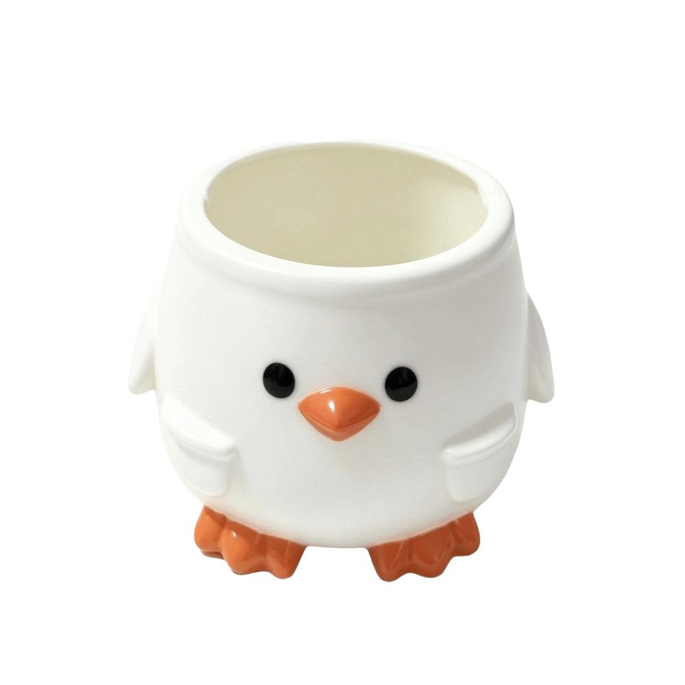 Multifunction Table Storage Box Flowerpot Desktop Organizer Cartoon Penguin Pen Holder Office