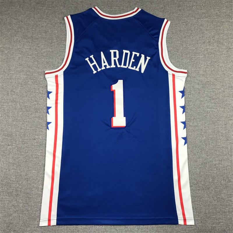 Mens Embroidered Philadelphia 76ers 21 Joel Embiid Basketball Jersey Training Shirt Cotton Blend