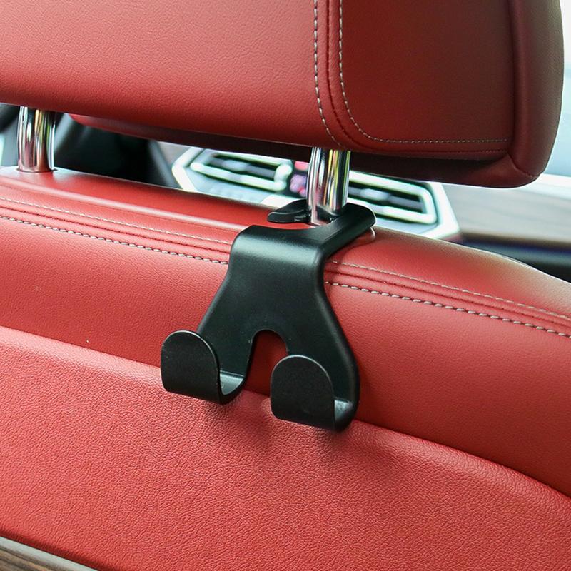 

Крючок для подголовника автомобильного сиденья Органайзер для заднего сиденья Вешалка Держатель для хранения сумок Кошельков Одежды Пальто чёрный