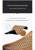 Men's Breathable Leather Slip-On Hollow Casual Sandals
