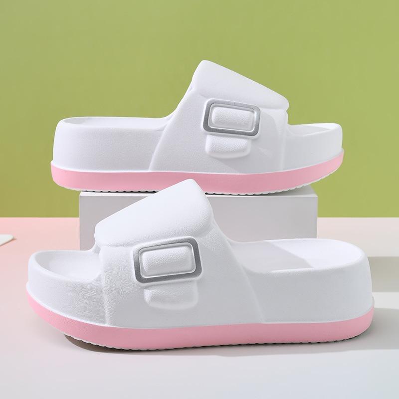 

Sandals non-slip breathable thick bottom heightening eva summer one-word drag, fish mouth slippers outside the beach ladies 35-36 білий