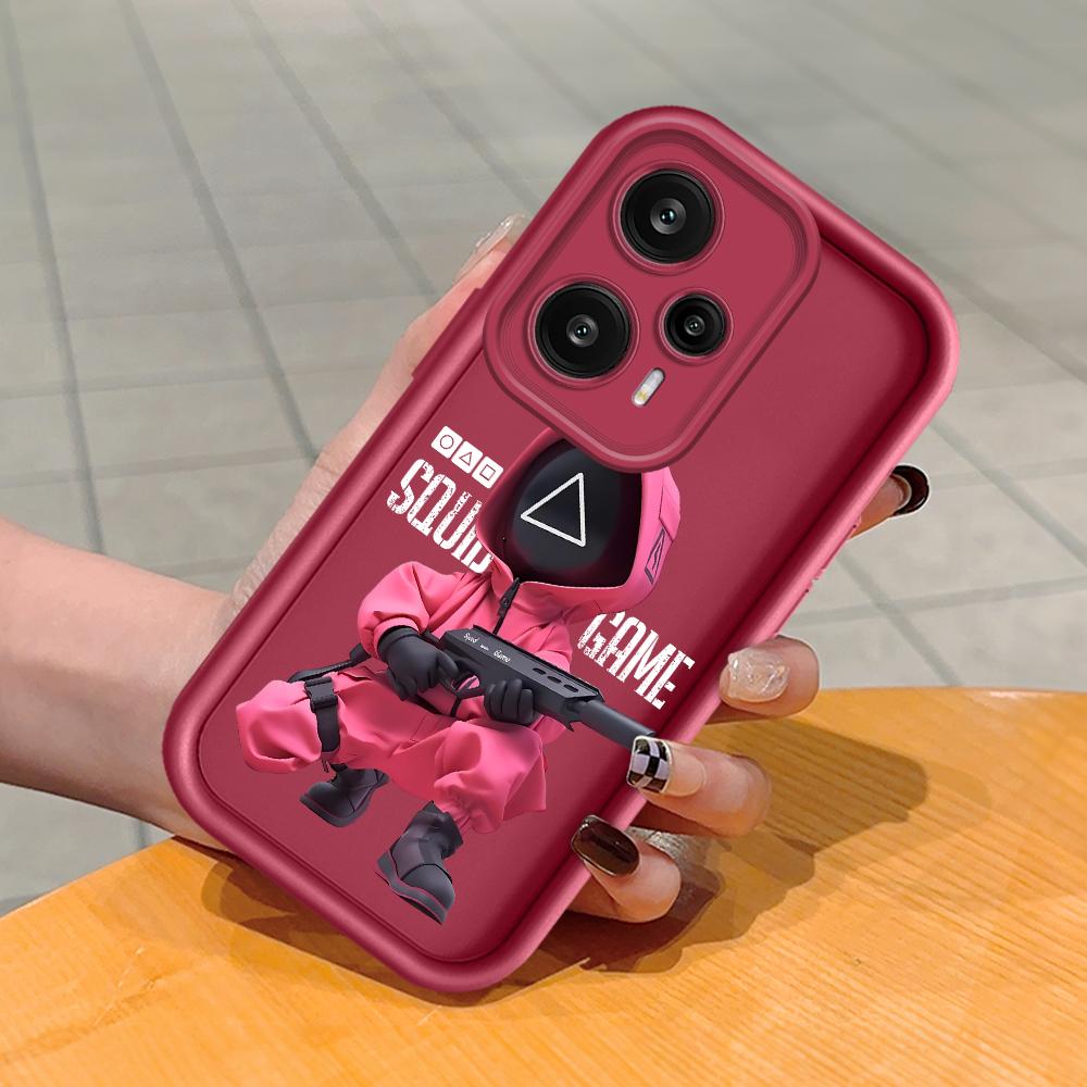 

Мягкий силиконовый квадратный чехол с рисунком лестницы для телефона, полное покрытие, противоударный защитный резиновый чехол для камеры для Xiaomi Redmi Redmi Note 10S темно-красного