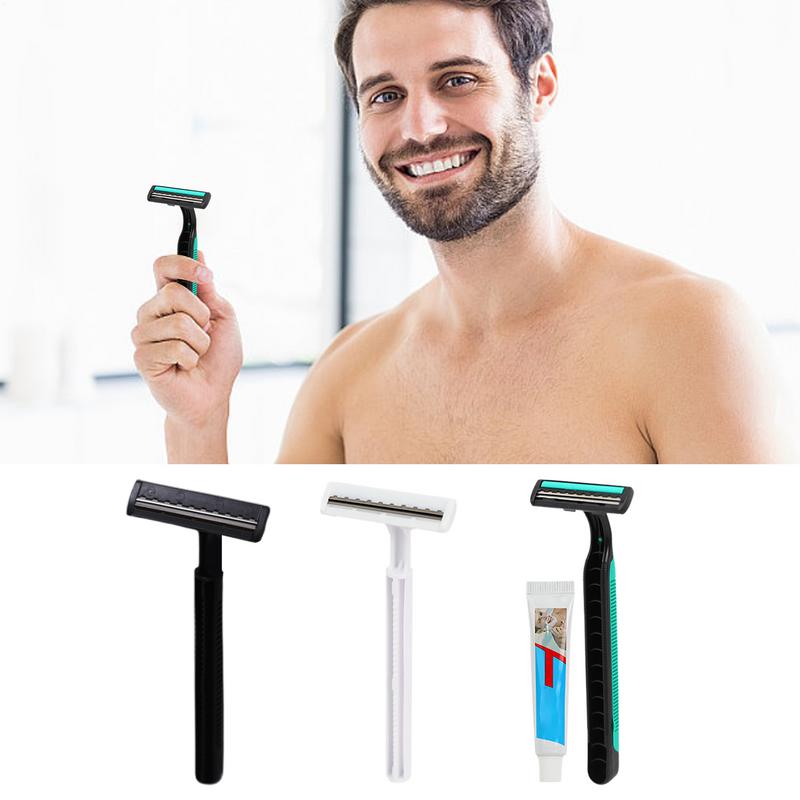 Portable Manual Shaver Beard MaintenanceTrimmer for Mens Grooming Travel Shaving Tool Mens Facial Hair Groomer for Chin Beard
