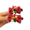 Christmas Bells & Bow Hair Clips Set for Girls - Festive Pompon Hairpins & Autumn/Winter Ties